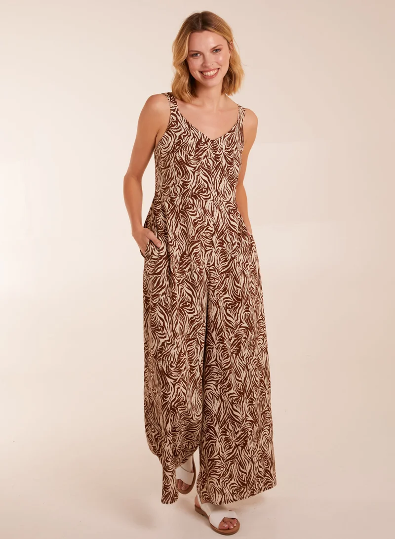 Blue Vanilla  Printed Side Pocket Jumpsuit for Women | Best Price UAE
